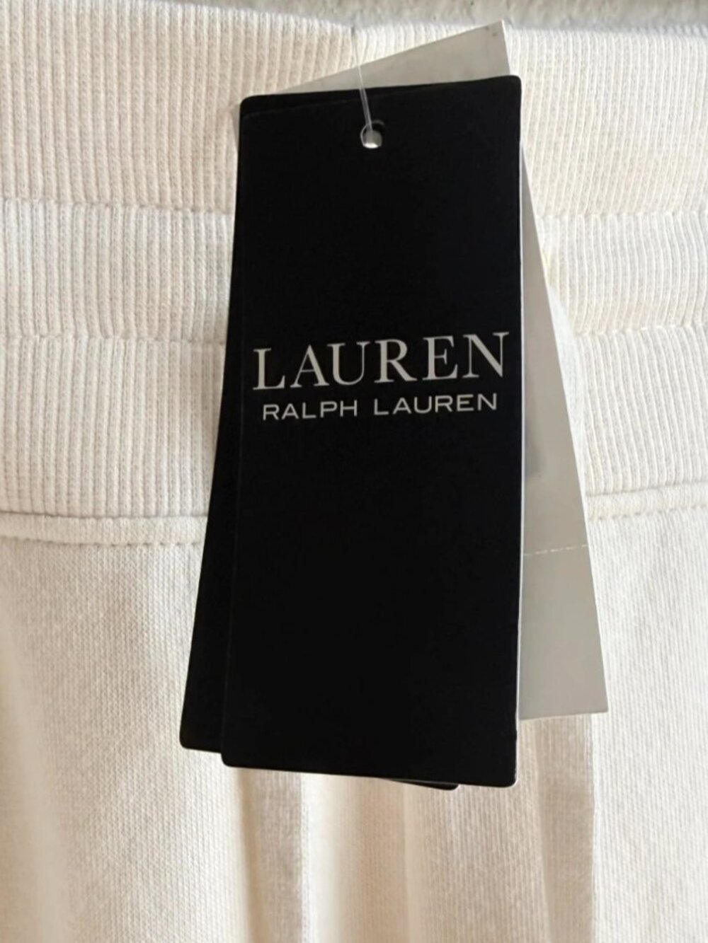 Lauren Ralph Lauren Women's Cream Joggers Sweatpants Fleece Size M NWT - Picture 8 of 15